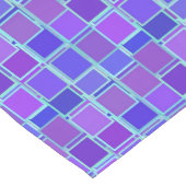 Purple Mosaic Squares Tile Pattern ミディアムテーブルランナー (コーナー)