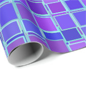 Purple Mosaic Squares Tile Pattern ラッピングペーパー (ロールコーナー)