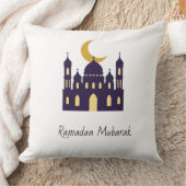    Purple Mosque & Crescent Moon Pillow  クッション (ブランケット)