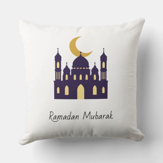    Purple Mosque & Crescent Moon Pillow  クッション (裏面)