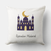    Purple Mosque & Crescent Moon Pillow  クッション (正面)