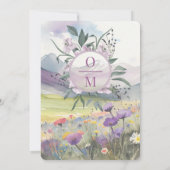 Purple Mountains & Poppies Wedding Invitation 招待状 (裏面)