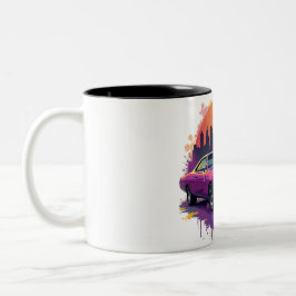 Purple Muscle Car Mug ツートーンマグカップ