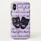 Purple Music and Theater Masks Case-Mate iPhoneケース (裏面)