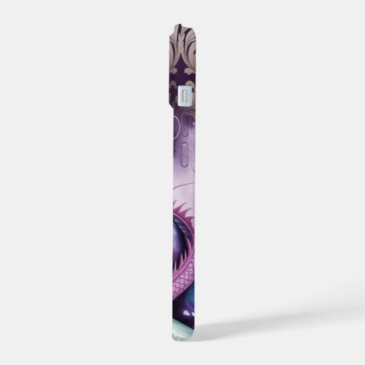 Purple Mystic Dragon Gothic iPhone 15ケース (左側面)