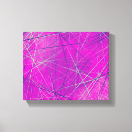 Purple n Pinkネットワークライン抽象芸術 キャンバスプリント