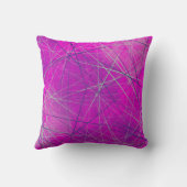 Purple n Pinkネットワークライン抽象芸術 クッション (裏面)