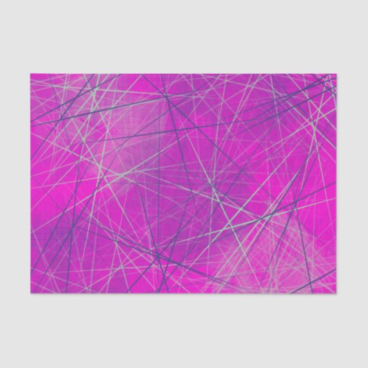 Purple n Pinkネットワークライン抽象芸術 薄葉紙 (正面)