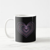Purple Neon Heart Coffee Mug コーヒーマグカップ (左)