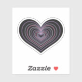 Purple Neon Heart Sticker シール (シート)