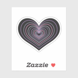 Purple Neon Heart Sticker シール