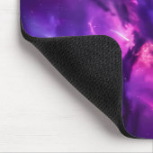Purple Neon Nebula Gamer Space Setup マウスパッド (コーナー)