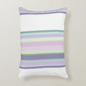 Purple, Neptune, sea green, and Lavender stripes アクセントクッション (正面(垂直))