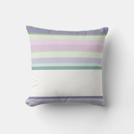 Purple, Neptune, sea green, and Lavender stripes クッション (正面)