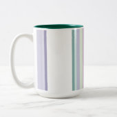Purple, Neptune, sea green, and Lavender stripes ツートーンマグカップ (左)