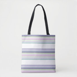 Purple, Neptune, sea green, and Lavender stripes トートバッグ