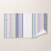 Purple, Neptune, sea green, and Lavender stripes バスタオルセット (ハンドタオル)