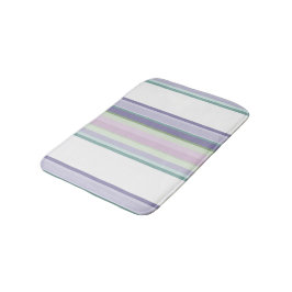 Purple, Neptune, sea green, and Lavender stripes バスマット