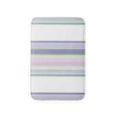 Purple, Neptune, sea green, and Lavender stripes バスマット (正面縦)