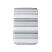 Purple, Neptune, sea green, and Lavender stripes バスマット (正面縦)
