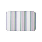 Purple, Neptune, sea green, and Lavender stripes バスマット (正面)