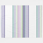 Purple, Neptune, sea green, and Lavender stripes フリースブランケット (正面(横))