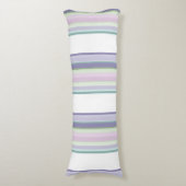Purple, Neptune, sea green, and Lavender stripes ボディピロー (正面縦)