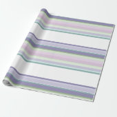 Purple, Neptune, sea green, and Lavender stripes ラッピングペーパー (アンロールド)