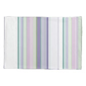 Purple, Neptune, sea green, and Lavender stripes 枕カバー (裏面)