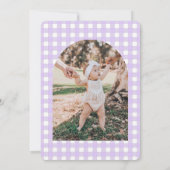 Purple Nutcracker Birthday Photo Thank You Card 招待状 (裏面)