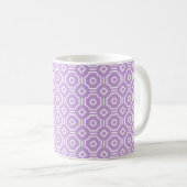 Purple Octagonal Checkered Mug コーヒーマグカップ (正面右)