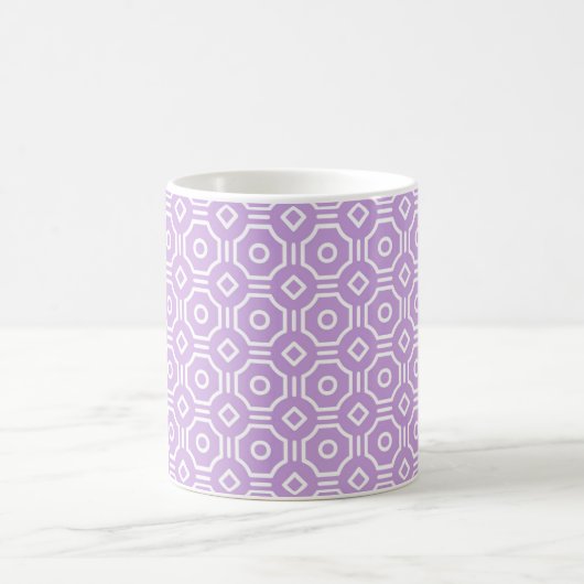 Purple Octagonal Checkered Mug コーヒーマグカップ (中央)
