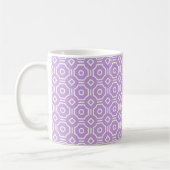 Purple Octagonal Checkered Mug コーヒーマグカップ (左)