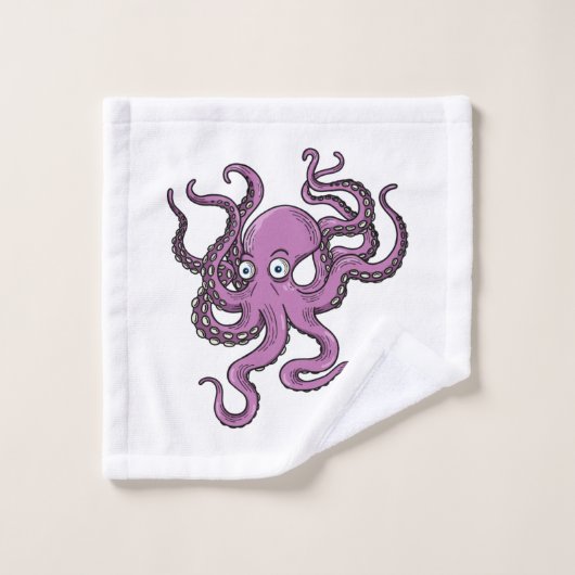 Purple Octopus ウォッシュタオル (ウォッシュタオル)