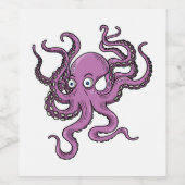 Purple Octopus ワインラベル (シングルラベル)
