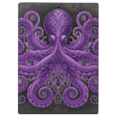 Purple Octopus Victorian Steampunk Kraken  クリップボード (裏面)