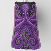Purple Octopus Victorian Steampunk Kraken ゴルフヘッドカバー (回転90)