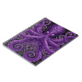 Purple Octopus Victorian Steampunk Kraken  ノートブック (左側)