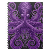 Purple Octopus Victorian Steampunk Kraken  ノートブック (正面)
