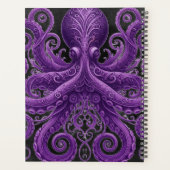 Purple Octopus Victorian Steampunk Kraken  プランナー手帳 (裏面)