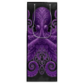 Purple Octopus Victorian Steampunk Kraken  ワインギフトバッグ (正面)