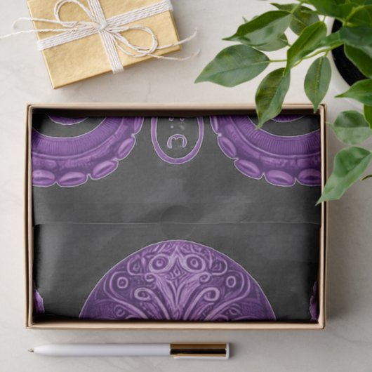 Purple Octopus Victorian Steampunk Kraken  薄葉紙 (ギフト)