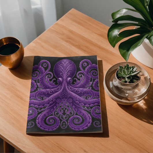 Purple Octopus Victorian Steampunk Kraken 薄葉紙