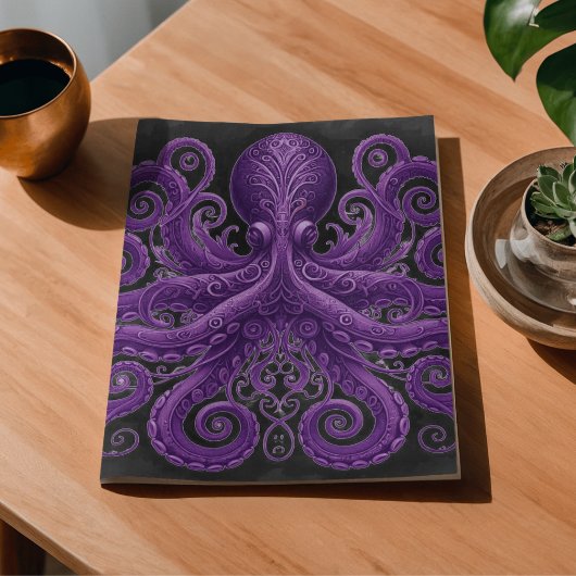 Purple Octopus Victorian Steampunk Kraken  薄葉紙