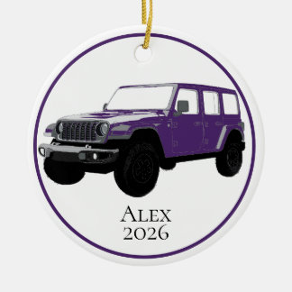 Purple Off-Road Utility Vehicle 7 slot grille セラミックオーナメント