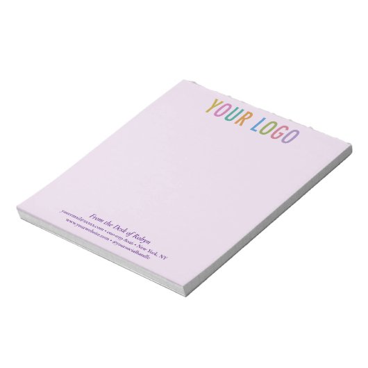 Purple Office Notepad カスタム Business Companyロゴ ノートパッド (回転)