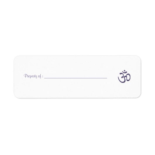 Purple Om Symbol-propertyラベル ラベル (正面)