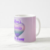 Purple Ombre 3D Heart Mother's Day Coffee Mug コーヒーマグカップ (正面右)
