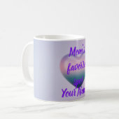 Purple Ombre 3D Heart Mother's Day Coffee Mug コーヒーマグカップ (正面左)