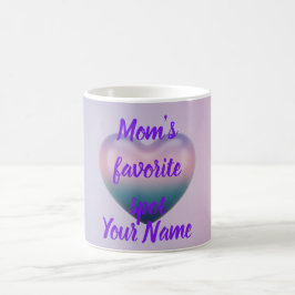 Purple Ombre 3D Heart Mother's Day Coffee Mug コーヒーマグカップ